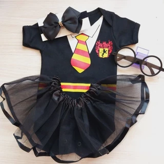 Body Bebê Mesversário HP Fantasia para Menina Menino