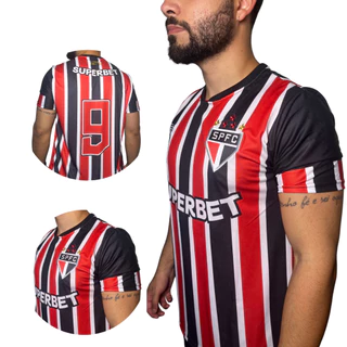 Camisetas São Paulo SPFC Tricolor Novidade Bordado