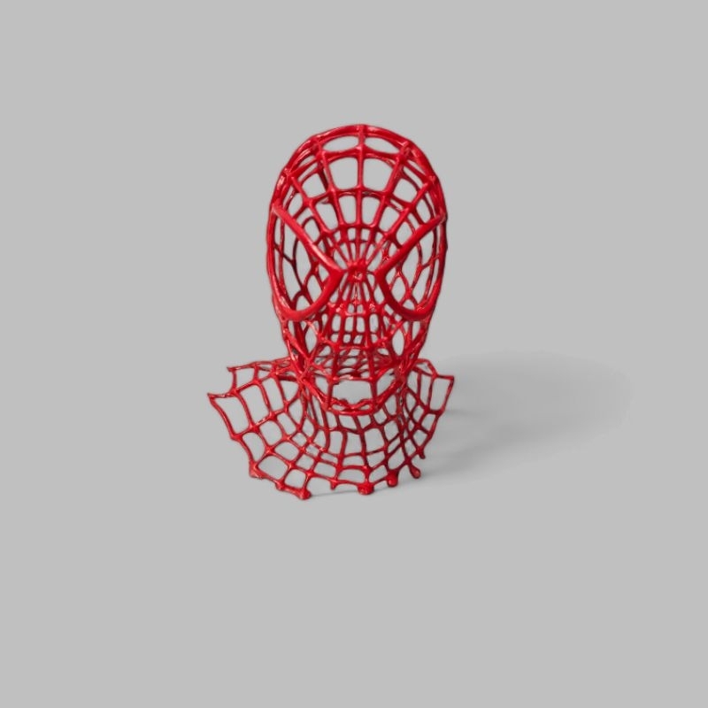 Escultura Voronoi Homem aranha em resina