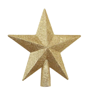 Decoração Enfeite Natal Estrela Natalina Dourada Árvore de Natal 22cm