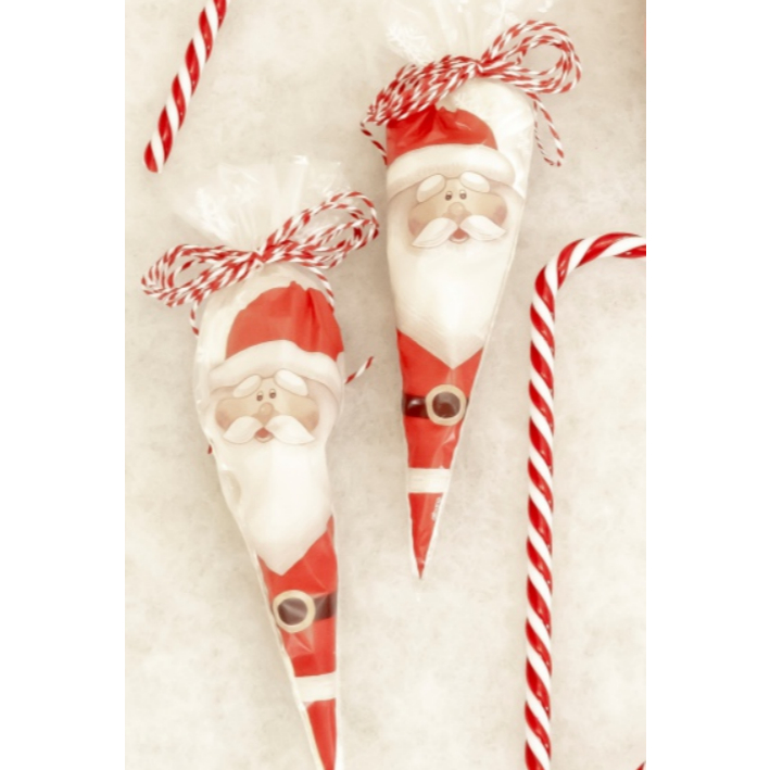 Cone Poli Decorado Natal - 50 unidades