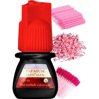 Cola Elite Hs16 3ml , 5ml, 10ml Extensão Cílios Fio Premium Black Glue Cor Preto