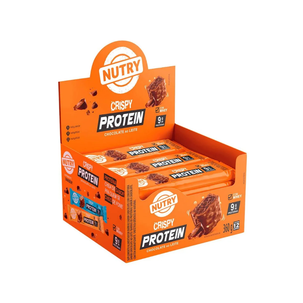 Nutry Crispy Protein Bar Chocolate 30gr Dp 12 Un