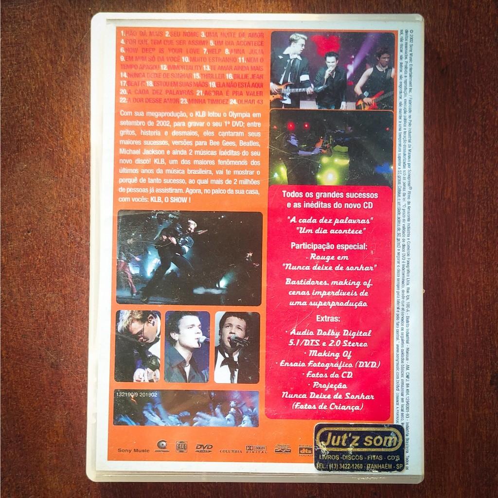 DVD KLB O MAIOR SHOW POP DO BRASIL (24 FAIXAS) ORIGINAL SHOW