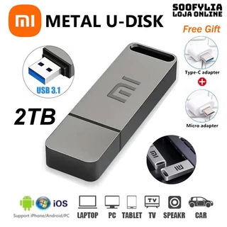 Xiaomi Original USB 3.1 Pen Drive Metal 2TB Flash Drive Transferência Alta Velocidade à Prova d'água Grande Capacidade
