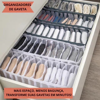 Organizador de Gavetas Colméia Acrílico Caixa Plástica Divisórias Guarda Roupa Maquiagem Cozinha