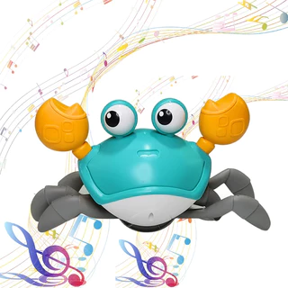 Caranguejo Fujão com Sensor de Movimento, Luzes e Som Infantil Interativo