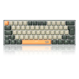 Teclado Mecânico Gamer Redragon Lakshmi Laranja, Cinza e Preto Switch Brown Marrom K606 (PT-BR)