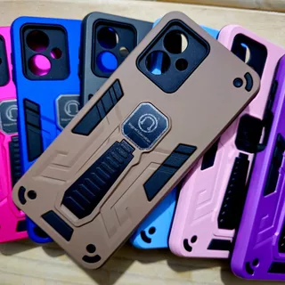 Capa capinha anti impacto silicone com Suporte para Motorola Moto G54 - Magnético