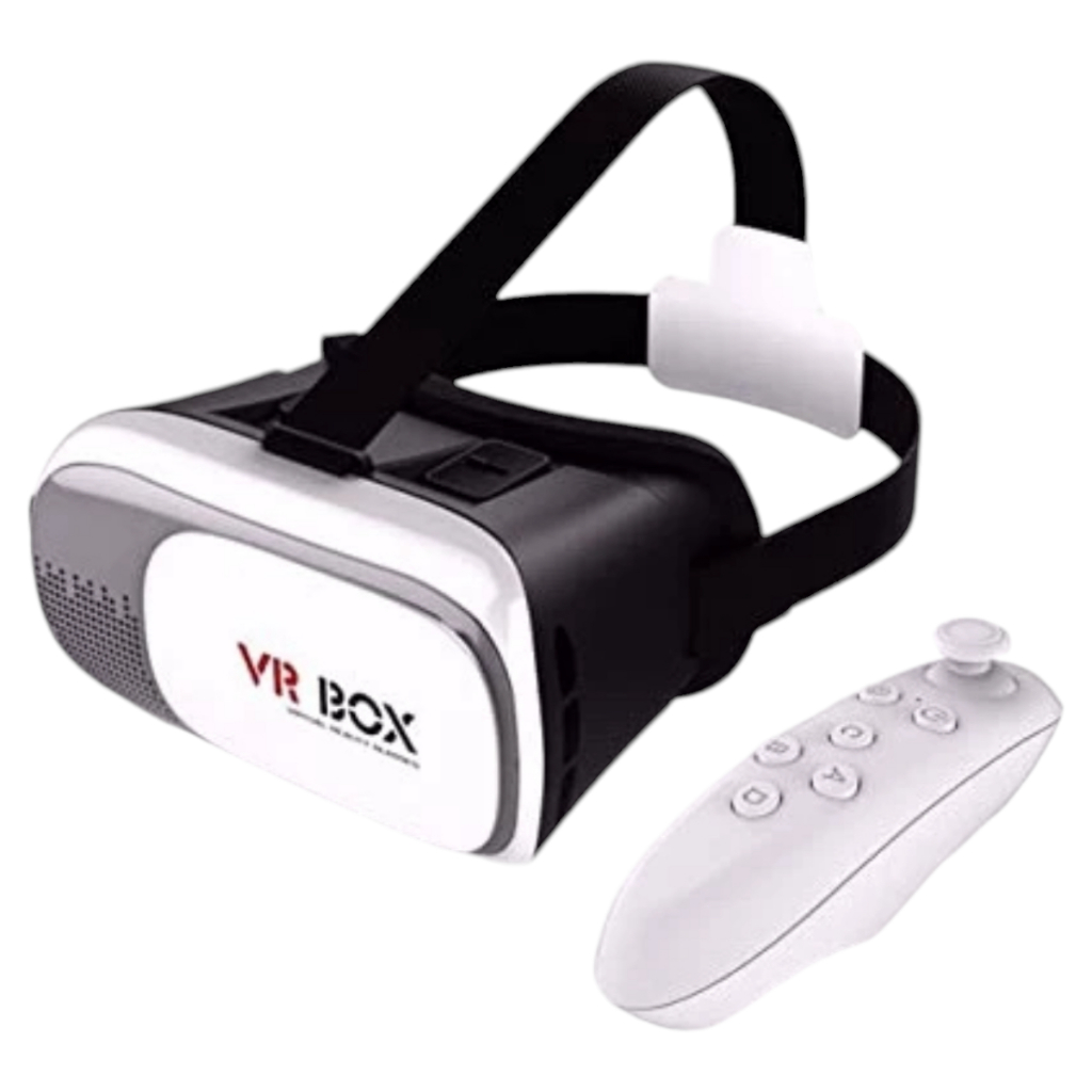 Óculos Vr Box 2.0 Realidade Virtual + Controle Cardboard 3d Bluetooth Preto E Branco