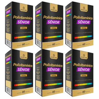 6x Polivitamínico Senior Az 60 Cápsulas Suplemento - Gold Lab