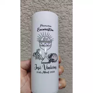 KIT COPOS PERSONALIZADOS LEMBRANCINHA DE PRIMEIRA COMUNHÃO PRIMEIRA EUCARISTIA