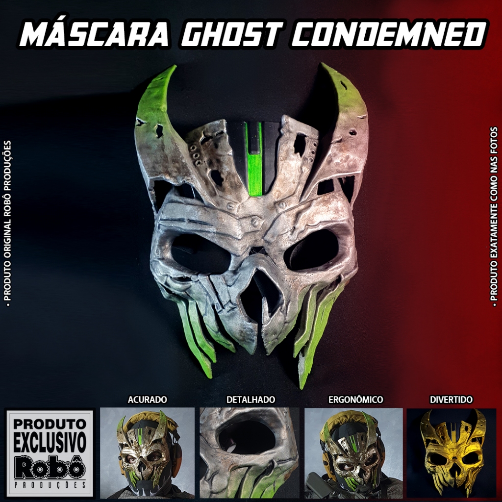 Máscara Ghost Condemned Simon Riley Call of Duty Modern Warfare Warzone ...