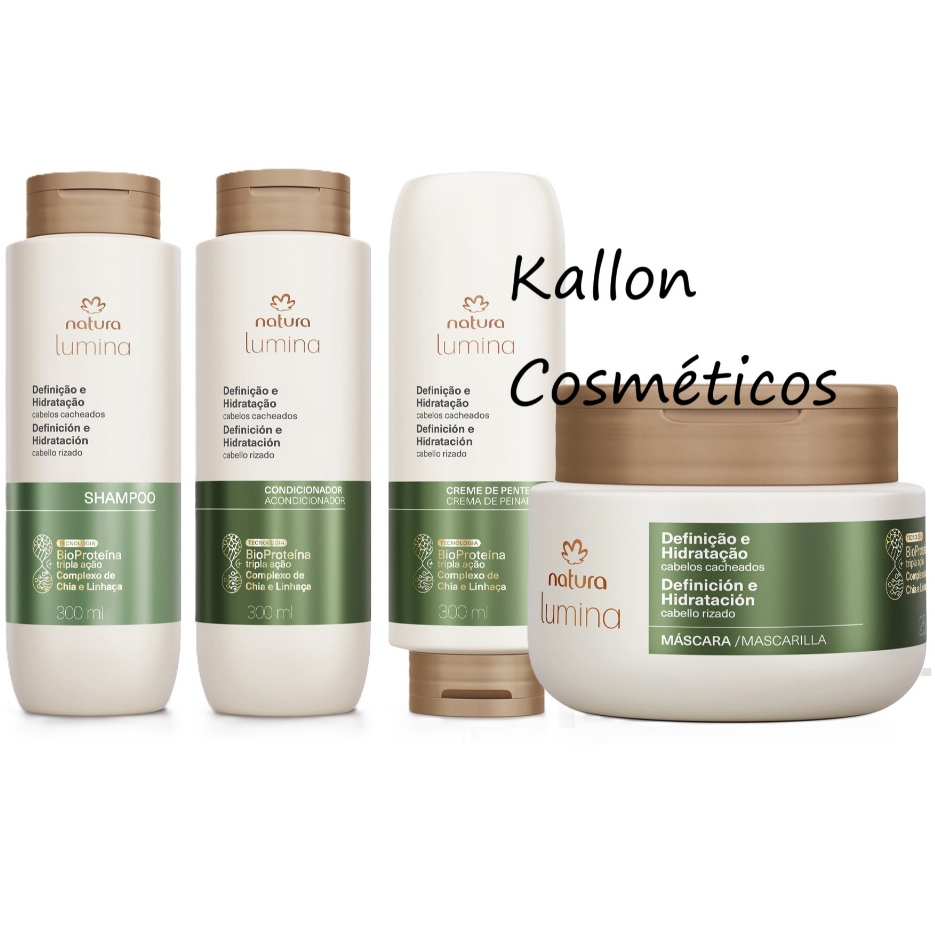 Linha Lumina Cabelos Cacheados Hidratação, Super Cachos, Shampoo ...