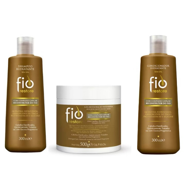 Kit Fio Restore RESTAURAÇÃO INTENSA (3 itens) | Shopee Brasil