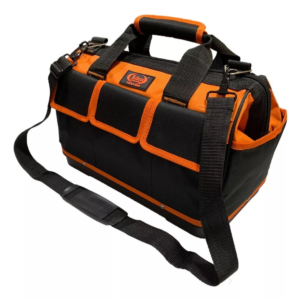 Bolsa Mala Maleta De Ferramentas Em Lona C/ Fundo Reforçado Eletricista Encanador Carpinteiro