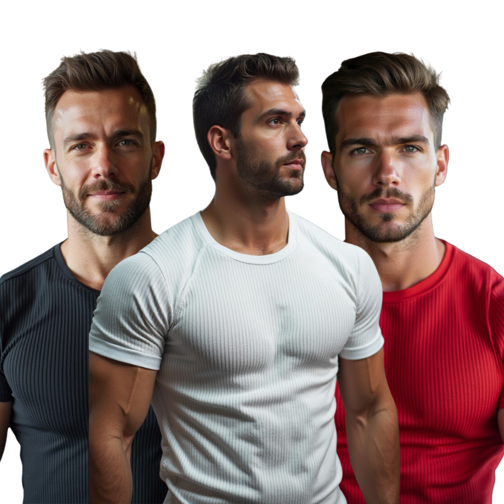 Kit 3 Camisetas Masculina Canelada Lisa Slim estilo Americana academia Rapper