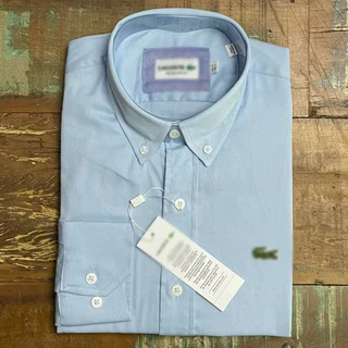 Camisa social masculina manga longa fio 60 com elastano diversas cores