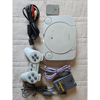 PS1 com memory card e controle