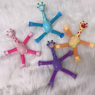 KIT COM 1/2/4 un Girafas Pop Tubo Led Com Ventosa/BRINQUEDOS