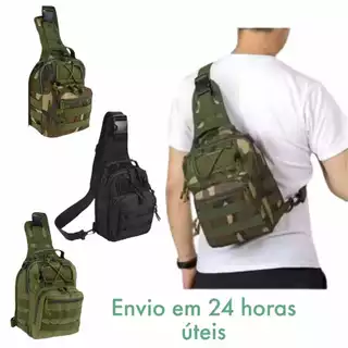 Bolsa Transversal Peito Ombro Impermeável Para Viagem Esportivo Ar Livre Mochila Masculina/Feminina