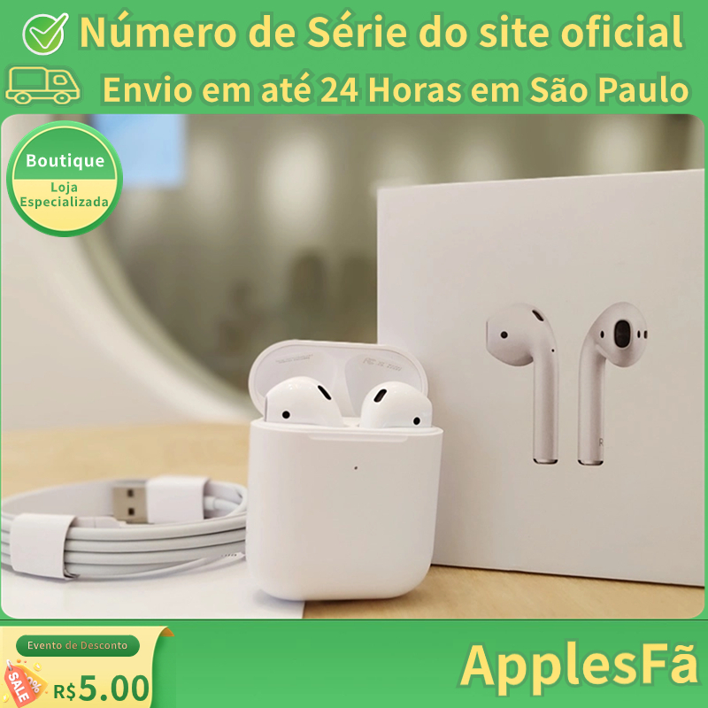 2024 ApplesFã Air 2 fone de ouvido bluetooth 5.2 sem fio Airpods 2 geração Suporta IOS17