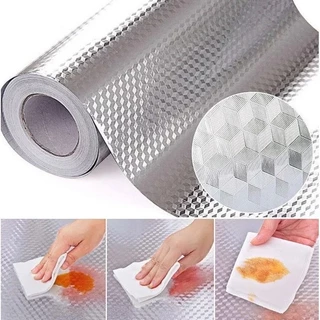 Forro adesivo para armário anti gordura impermeável protetor gaveta cozinha papel parede alumínio