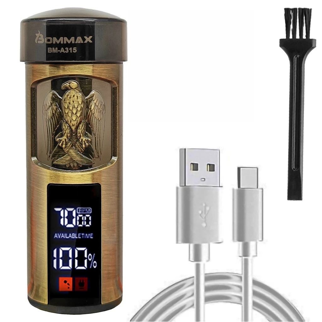 Mini Barbeador Portátil Elétrico Recarregável Com Display- A315