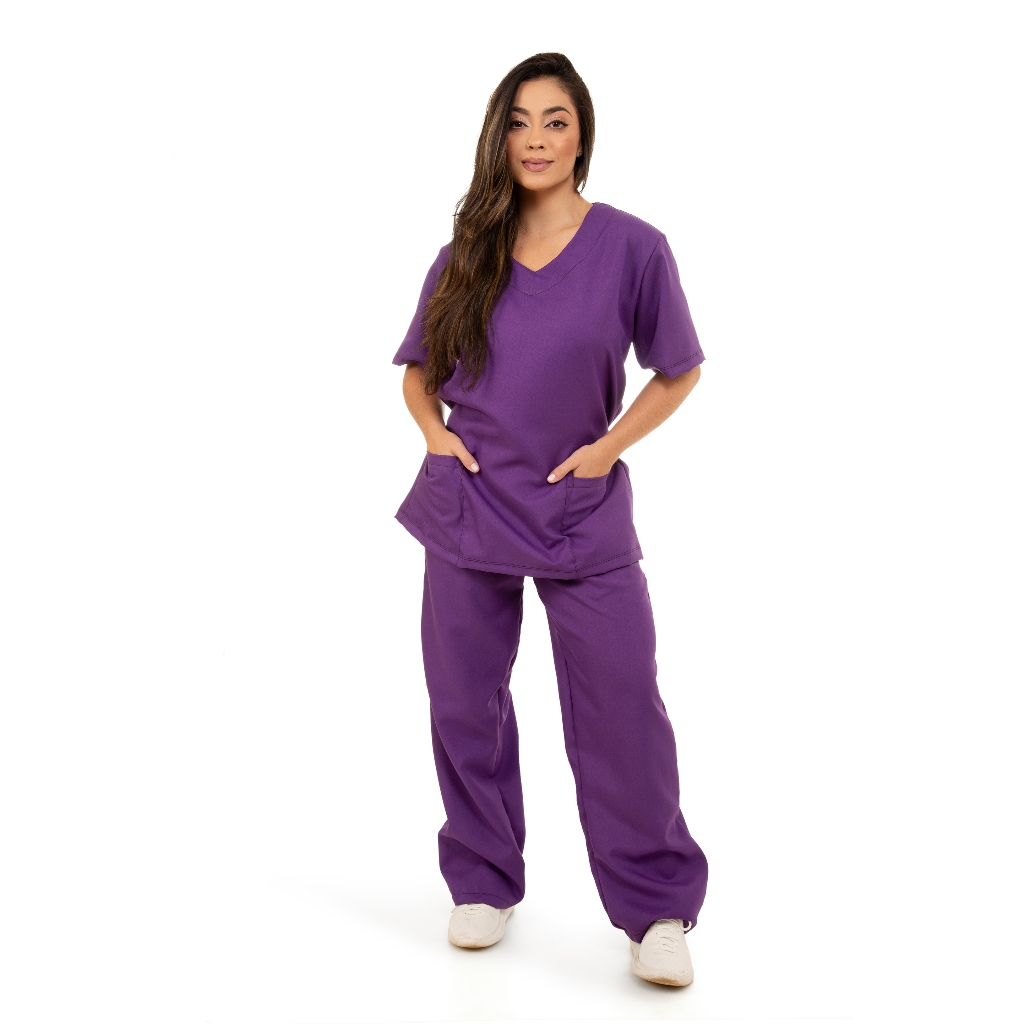 Uniforme Scrub Pijama Cirúrgico Enfermagem Escolha Unissex Cuidador ...