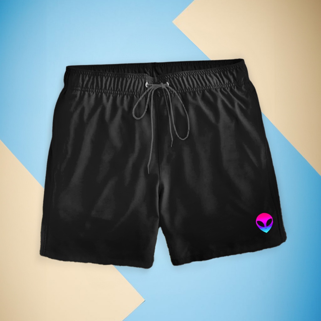 Bermuda Tactel Moda Praia Estampado Personagem Estilo Mauricinho