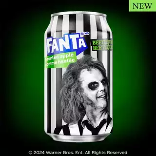 Nova Fanta Misterio Beetlejuice Lata 350 Pack com 6 unidades
