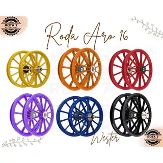 Roda Nylon Plástico Aro 16 Bicicleta Infantil Bike - Wester