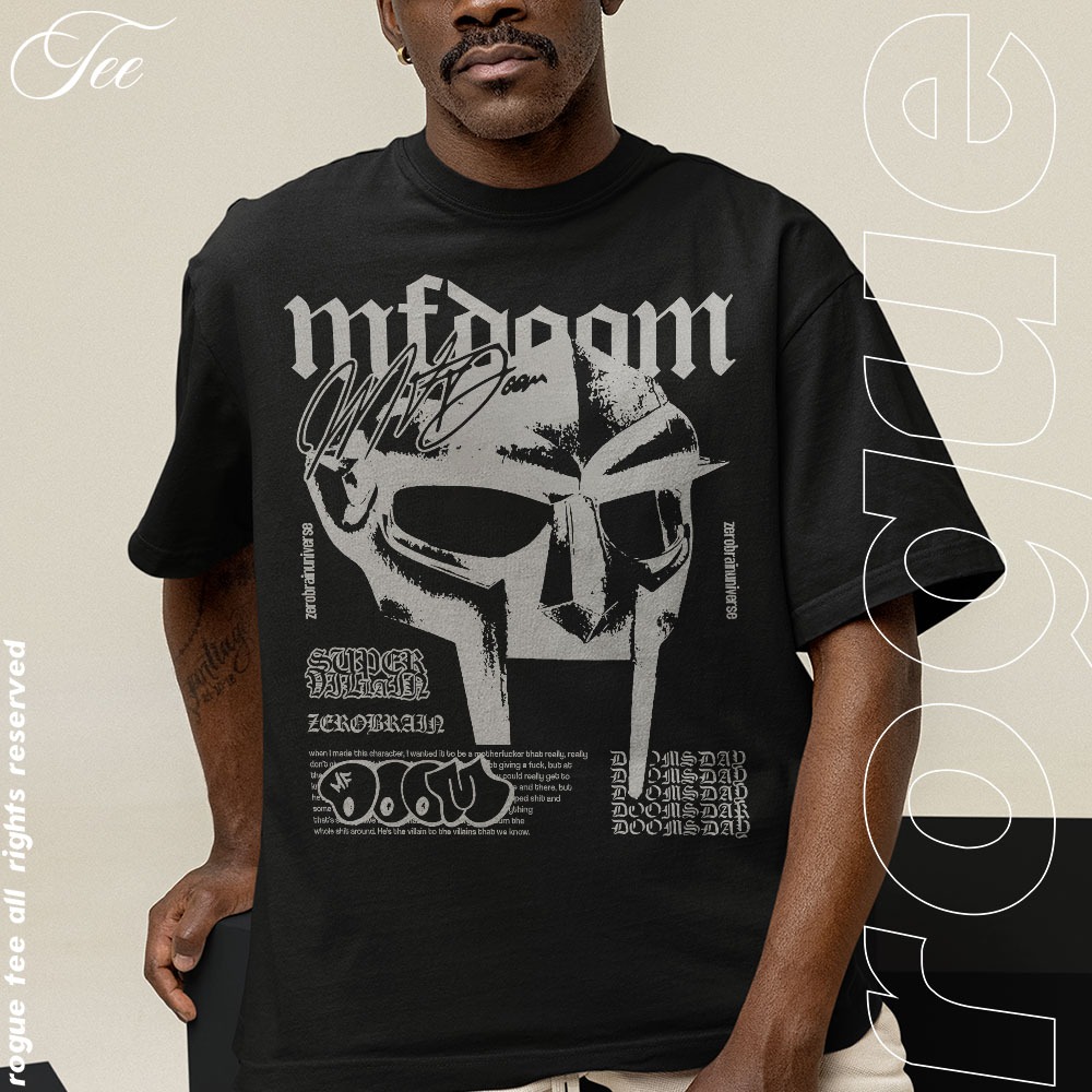 Camiseta Basica e OVERSIZED Mf Doom Super Villain Dooms Day