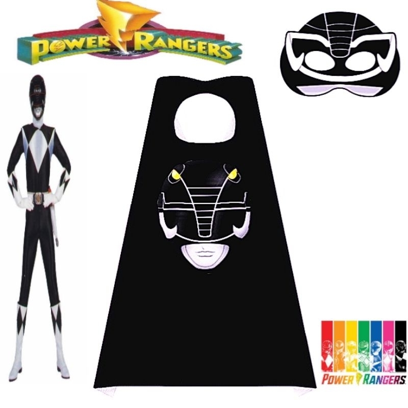 CAPA COM MÁSCARA POWER RANGER PRETO! | Shopee Brasil