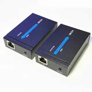 Extensor Hdmi Rj45 Ate 60m 60 Metros Adaptador Cabo Rede Cat 6 7