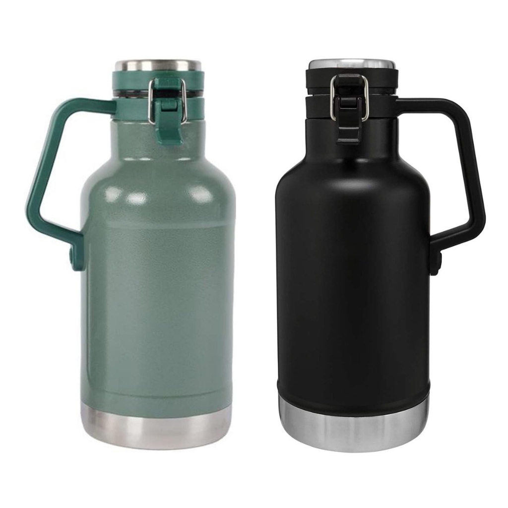 Growler Térmico Garrafa Classic 1,3 Litros Preto ou Verde