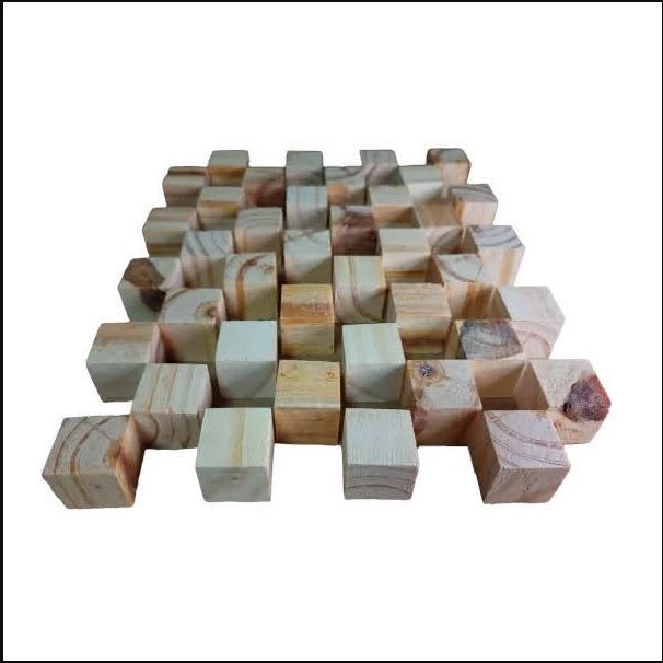 50 peças Cubos Madeira Artesanato 2cm x 2cm Pinus Lixado