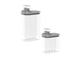 kit de Dispenser Pote Organizador de Amaciante e Sabão em Pó ou Liquido - OU