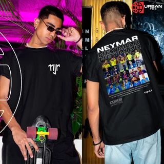 Camiseta Basica Camiseta Neymar Junior NJ Personalizada Adulto e Infantil Unissex
