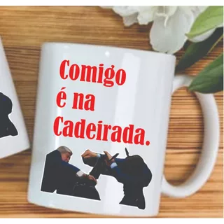 Caneca Datena comigo é na cadeirada caneca em cerâmica personalizada