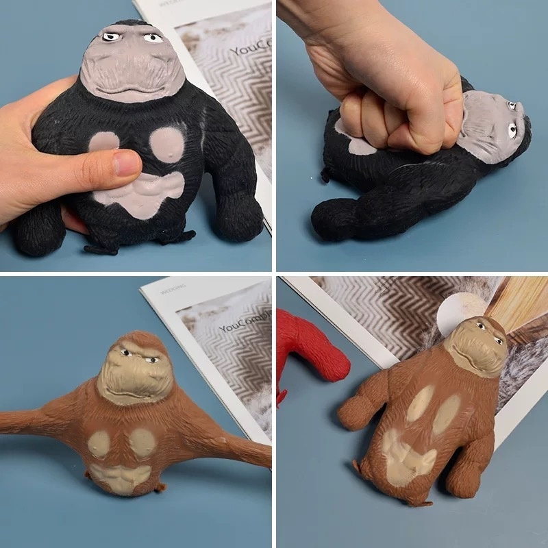 Brinquedo Macaco Gorila Estica Esmaga Fidget Toys Antiestresse Apertar NOVIDADE 2024