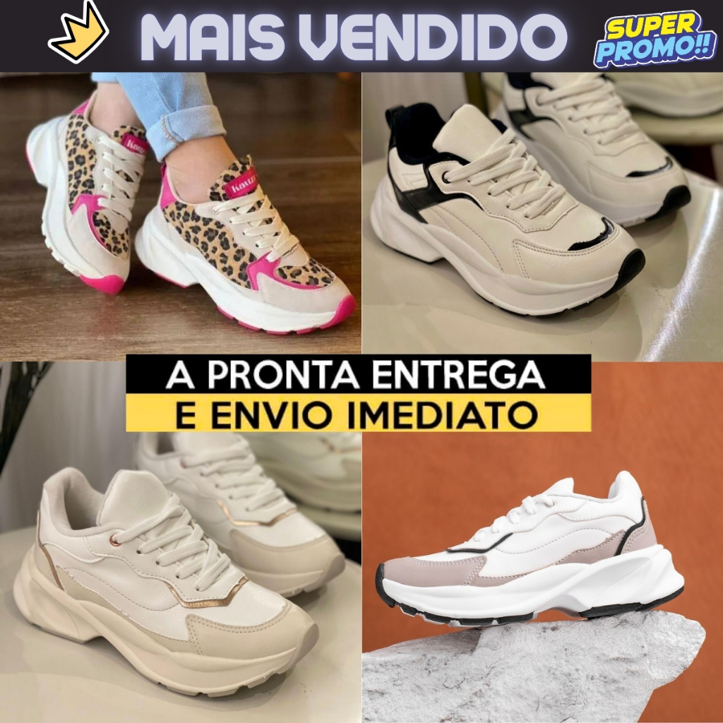 Tênis Feminino Casual Modelo Novo Lançamento De Verão Mais Vendido ...