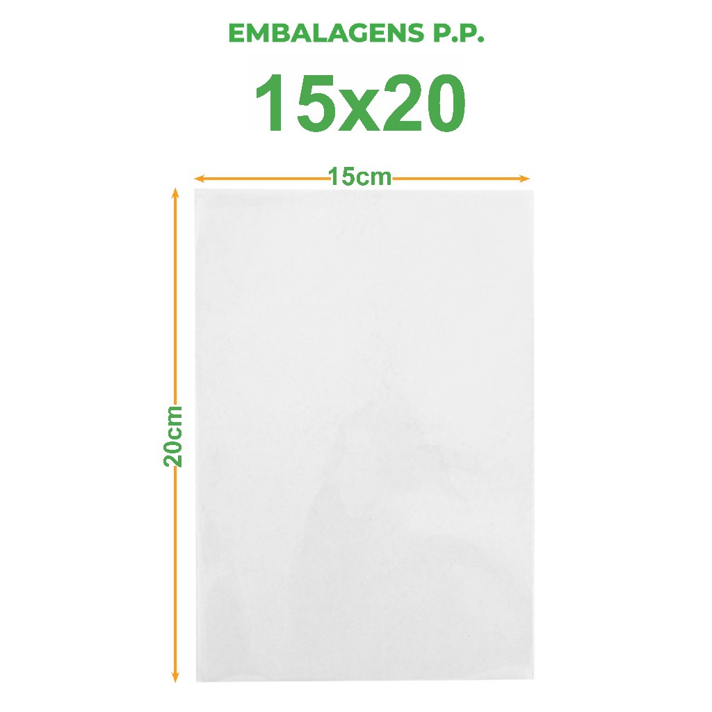 Saco Saquinho Transparente 15x20 Saco Plástico Transparente Polipropileno 100 und
