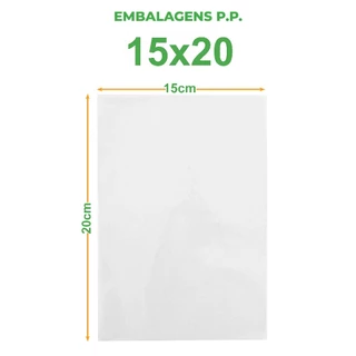 Saco Saquinho Transparente 15x20 Saco Plástico Transparente Polipropileno 100 und