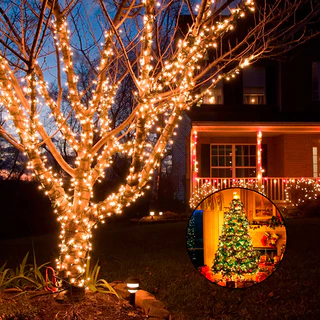 Pisca Pisca 8 funções 10 Metros 100 Leds Luz Coloridos 110V 220V Para Iluminação De Natal E Decoração De Festa