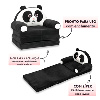 Cama Dobrável Infantil - Vira Sofá Poltrona Confortável - Com enchimento - Pronto para uso