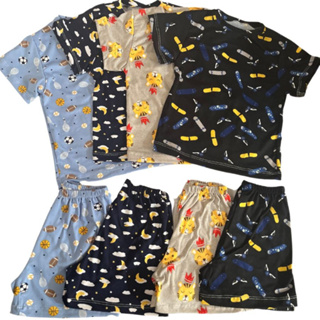 kit 2 ou 3 pijama infantil shorts e camiseta menino  menina suede premium aveludado estampa sortida em Oferta na Shopee