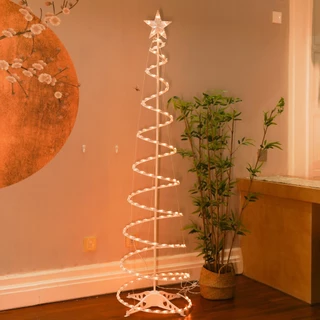 Árvore de Natal espiral LED 1.8m 2025 Decoração Nova Árvore de Natal Iluminação Caseira N10