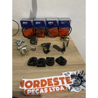 4 Pisca + 4 Suporte + 4 Coxim +4 parafusos + 4 lampadas Honda XLR 125/XR 200