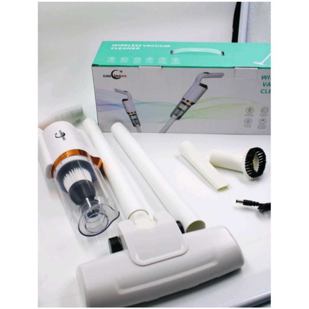 Aspirador De Pó Vertical Portátil Usb Recarregável Branco 110v/220v Modelo FH-268 - SHR
